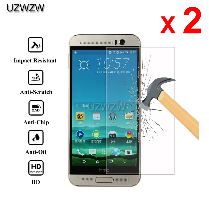 

2pcs For HTC One M9 Plus Premium 2.5D 0.26mm Tempered Glass Screen Protector For HTC One M9+ M9 Plus Protective Glass