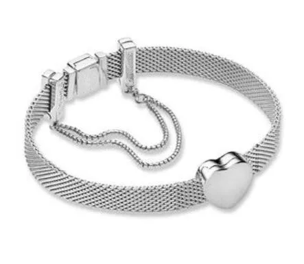 

New Year 925 Sterling Silver Bead Charm Reflexions Safety Chain Clip Stopper Beads Pandora Bracelet Bangle Diy Jewelry