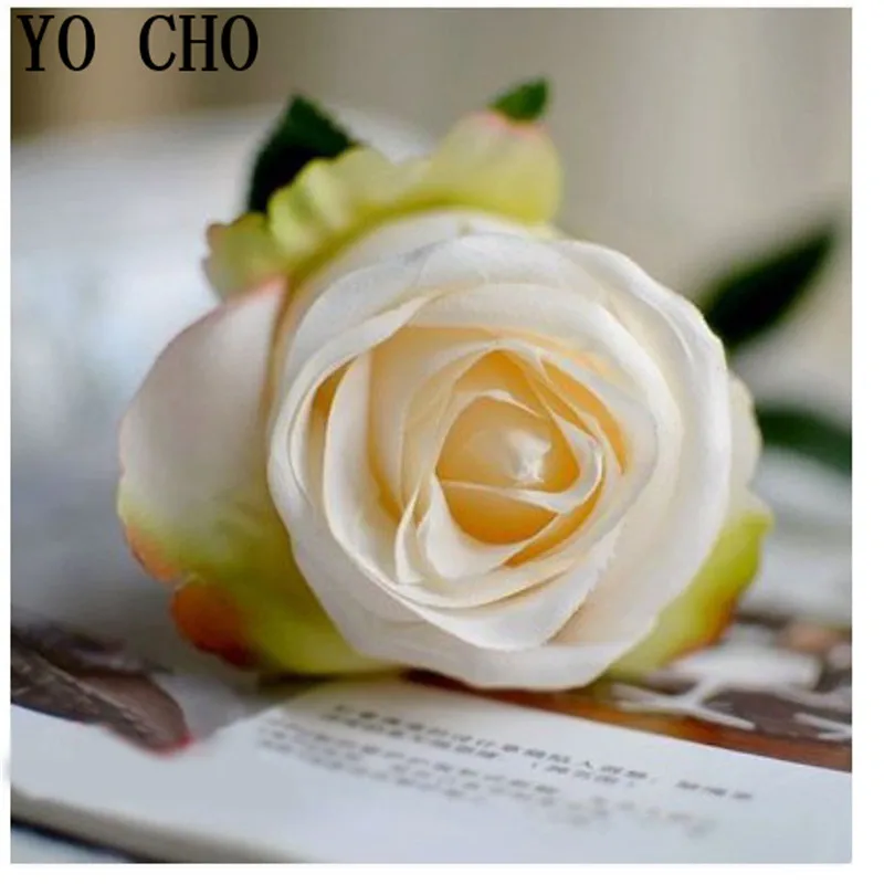 10 шт./партия) Модная Высококачественная Европейская имитация цветка розы искусственные розы Искусственные Шелковые Розы