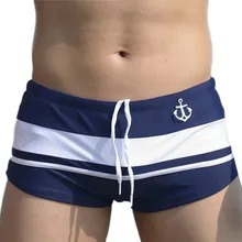 Сексуальные мужские плавки, Пляжные штаны шорты, полосатые цветные трусы-боксеры, летний купальник, брендовый спортивный костюм