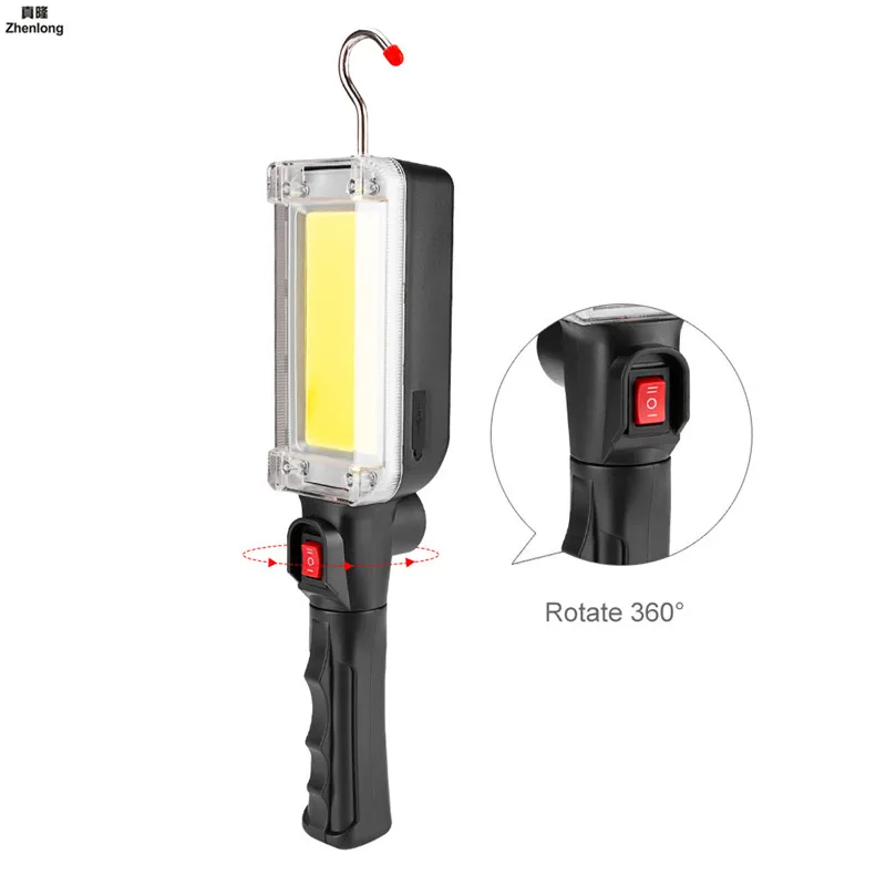 

COB LED Flashlight Super Bright Magnet USB Flashlights Torch Work Light for Emergency Lighting Outdoor Car Repair Overhaul Lamp