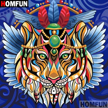 

HOMFUN Full Square/Round Drill 5D DIY Diamond Painting "Cartoon tiger" 3D Embroidery Cross Stitch 5D Home Decor A10027