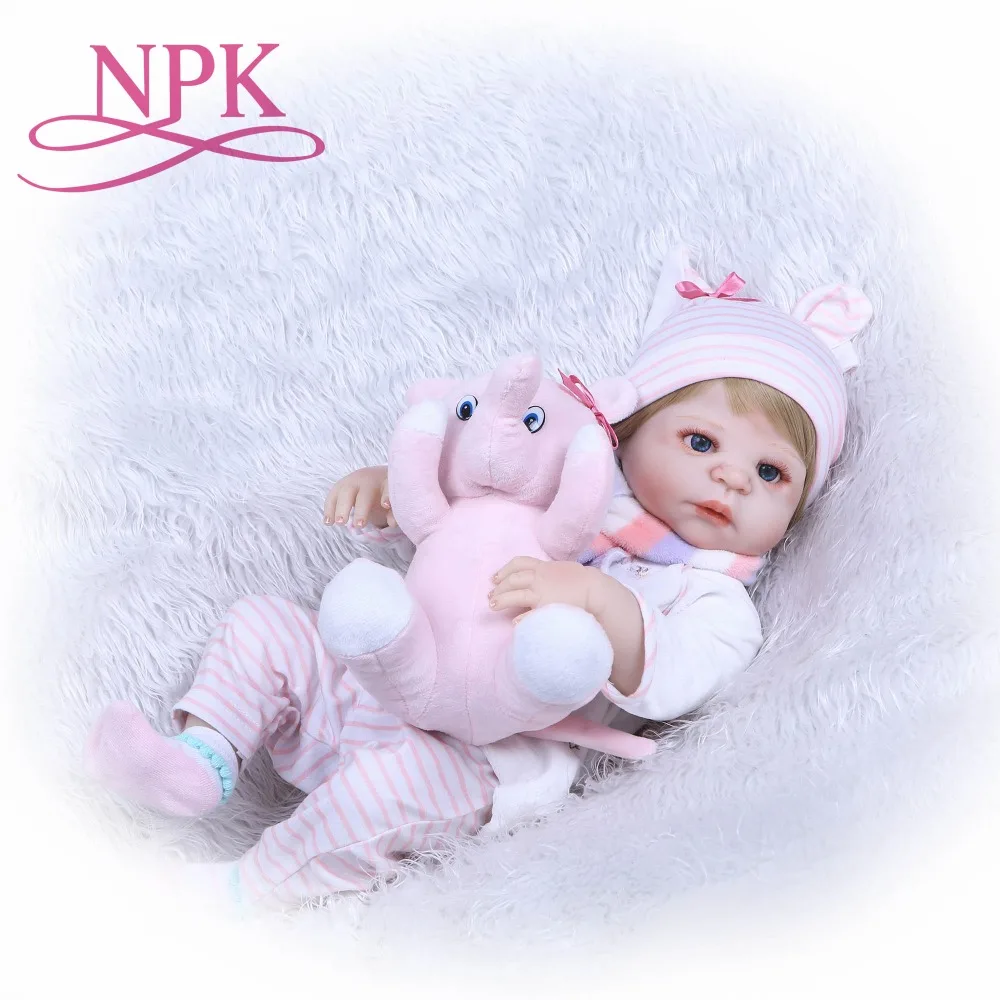 Реалистичная силиконовая кукла реборн NPK 22 дюйма кукла-Младенец Ручной Работы