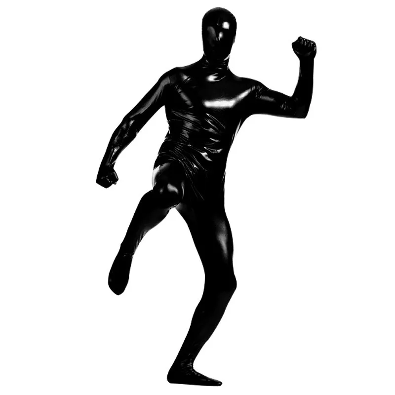 Ensnovo унисекс Zentai телесный полный костюм блестящий металлический Zentai костюм цельный Косплей Костюм мужской Wo мужской s комбинезон из лайкры