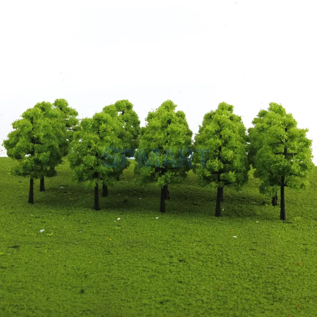MagiDeal 40Pcs Mini Model Tree HO Z for Street Railway Park Village Model Building Layout Scenery Toys
