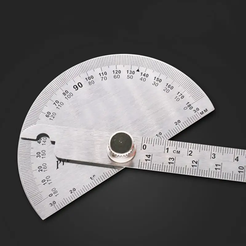 

14.5cm 180 Degree Practical Protractor Angle Finder Craftsman Ruler Stainless Steel Caliper Measuring Angle Ruler