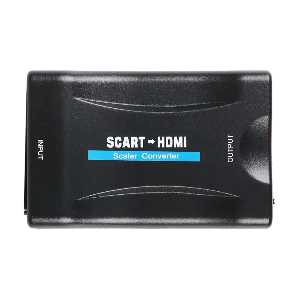  Nero SCART A HDMI Video Audio di Alto Livello Adattatore del Convertitore 1080P HD TV DVD SKy Box C