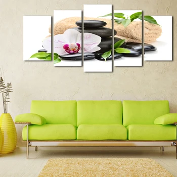 

2017 Real New Paintings Fallout 5 Pcs(no Frame) Stone Flowers Picture Print Painting On Canvas Wall Art Home Decor Living Room