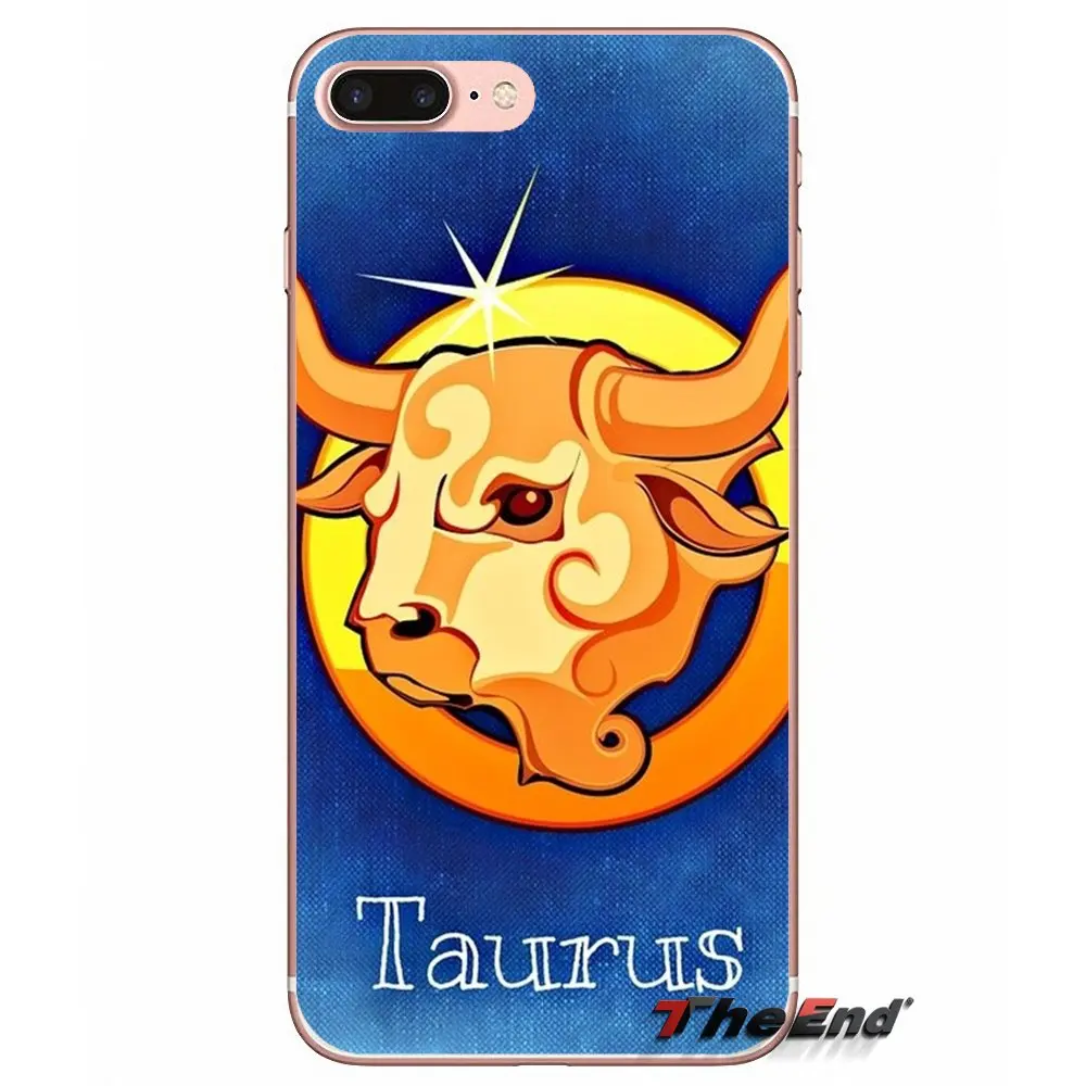 Модный чехол Овен Телец Gemini Leo Virgo для iPhone X 4 4S 5 5S 5C SE 6 6S 7 8 Plus Samsung Galaxy J1 J3 J5 J7 A3 A5 2016