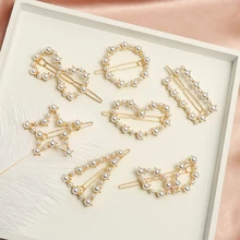 1 шт. металлические неровные жемчужные заколки для волос Сердце Звезда треугольные шпильки леди простой заколка головные уборы инструмент для укладки волос аксессуары