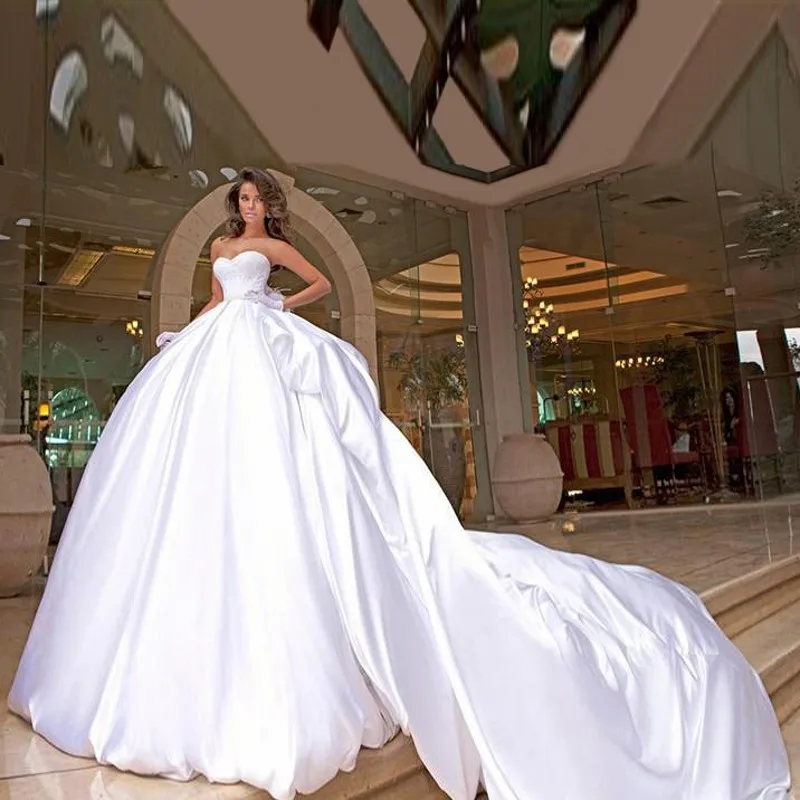 Big Ball Gown Wedding Dresses Satin - nelsonismissing