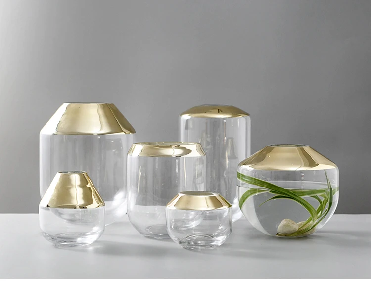 Креативная позолоченная стеклянная ваза, гидропонный аппарат, Террариум, цветочная ваза, Скандинавское украшение, для домашних ВАЗ, для центрального украшения свадеб
