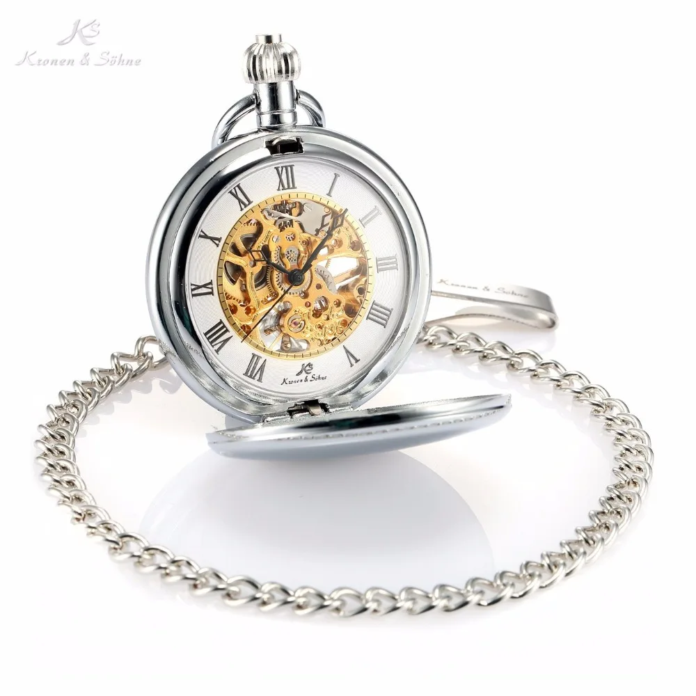 Ceny KS klasyczne Steampunk zegarek ręcznie nakręcany rocznika Retro wisiorek pilotów pilotów klip łańcuch mechaniczny zegarek kieszonkowy biżuteria prezent KSP007