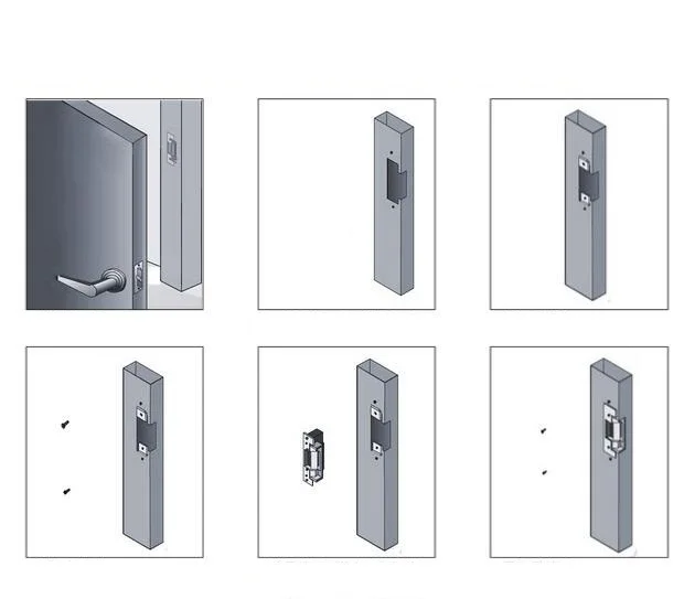 Electronic strike installation