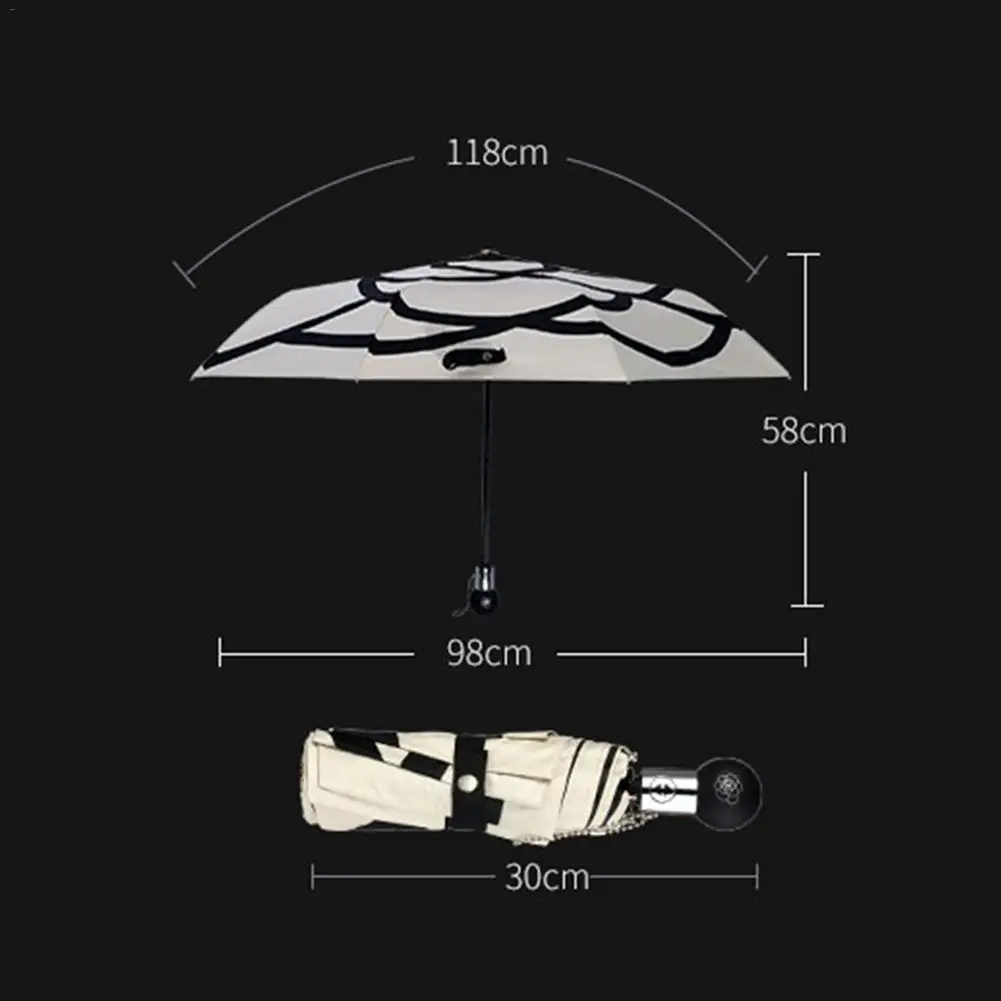 Camellia автоматический зонт от солнца и дождя для путешествий легкий портативный Зонт небольшой складной зонт для девочек анти-УФ водонепроницаемый
