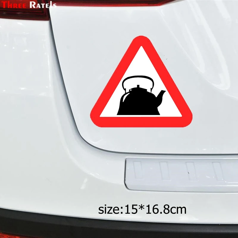Three Ratels TZ 991#15*16.8см 1 4 шт Наклейка чайник за рулём знаки отличия автомобилистов