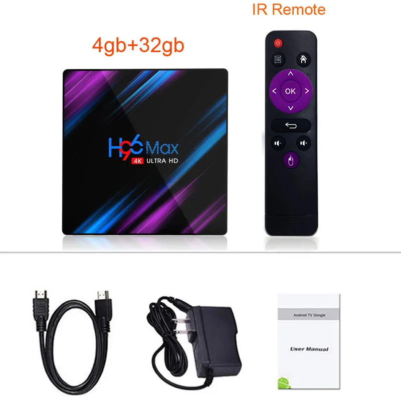 H96 MAX RK3318 2G/4G ram 16G/32G/64G rom Смарт ТВ-бокс на Rockchip RK3318 android 9,0 tv box H96 - Цвет: 4GB 32GB TV BOX 9.0