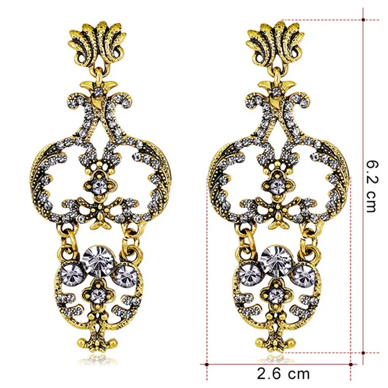 Модные женские туфли падения Rhinestone сплава уха шпильки серьги модные девушка