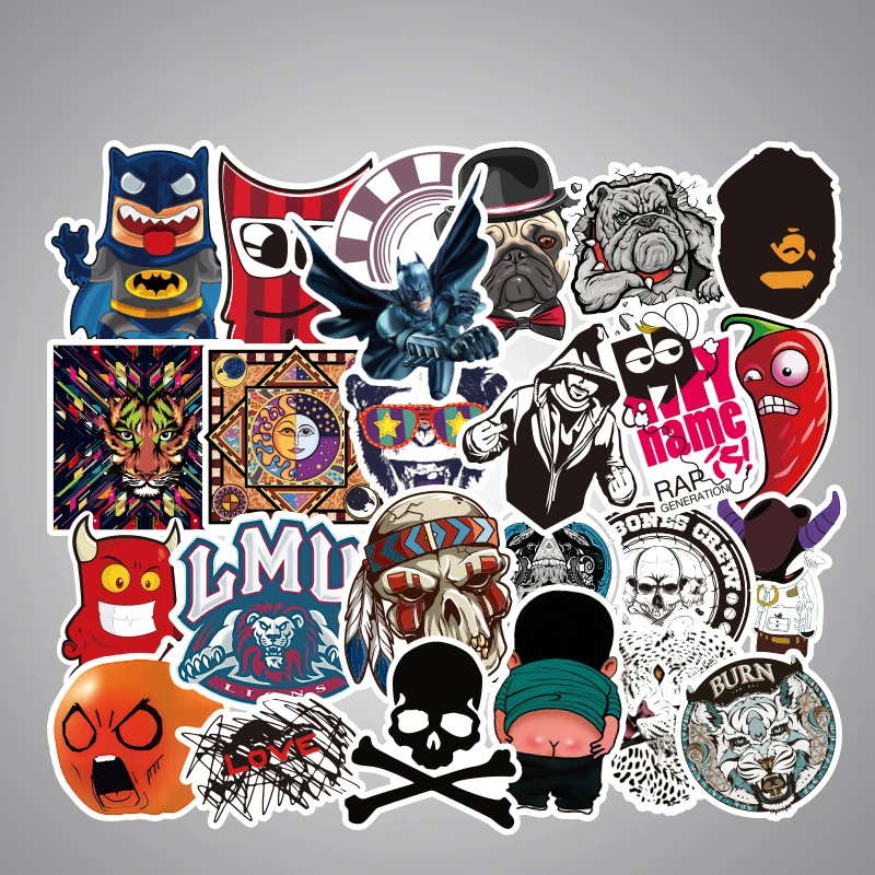 

4800pcs Stickers Mix Style Funny Cartoon Decal Fridge Doodle Snowboard Luggage Decor Jdm Brand Car Bike Moto Toys