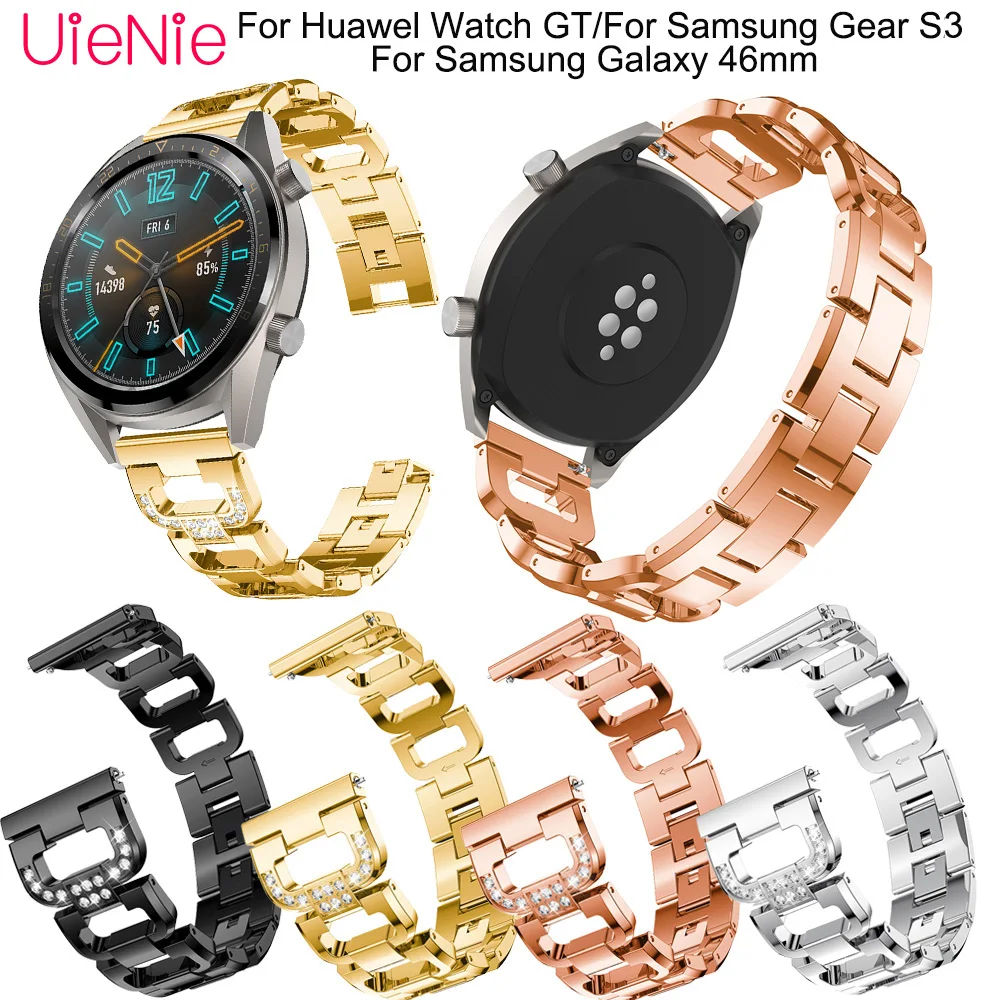 

22mm Aluminium Alloy bracelet For Samsung Gear S3/Galaxy 46mm smart watch wristband for HUAWEI GT watch replacement strap