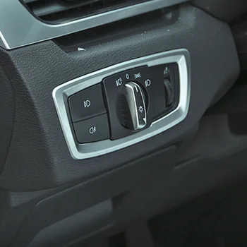 

Car ABS Head light Headlight Switch Button Cover Trim sticker For BMW X1 F48 2016 2017 2018 2019 X2 F47 Accessories car styling