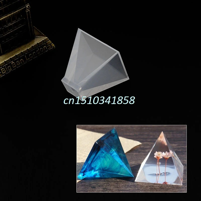 Геометрические ювелирные изделия кулон Пирамида делая инструменты Плесень Силиконовый полимер для поделок Сделай Сам ювелирные изделия инструменты# Y51