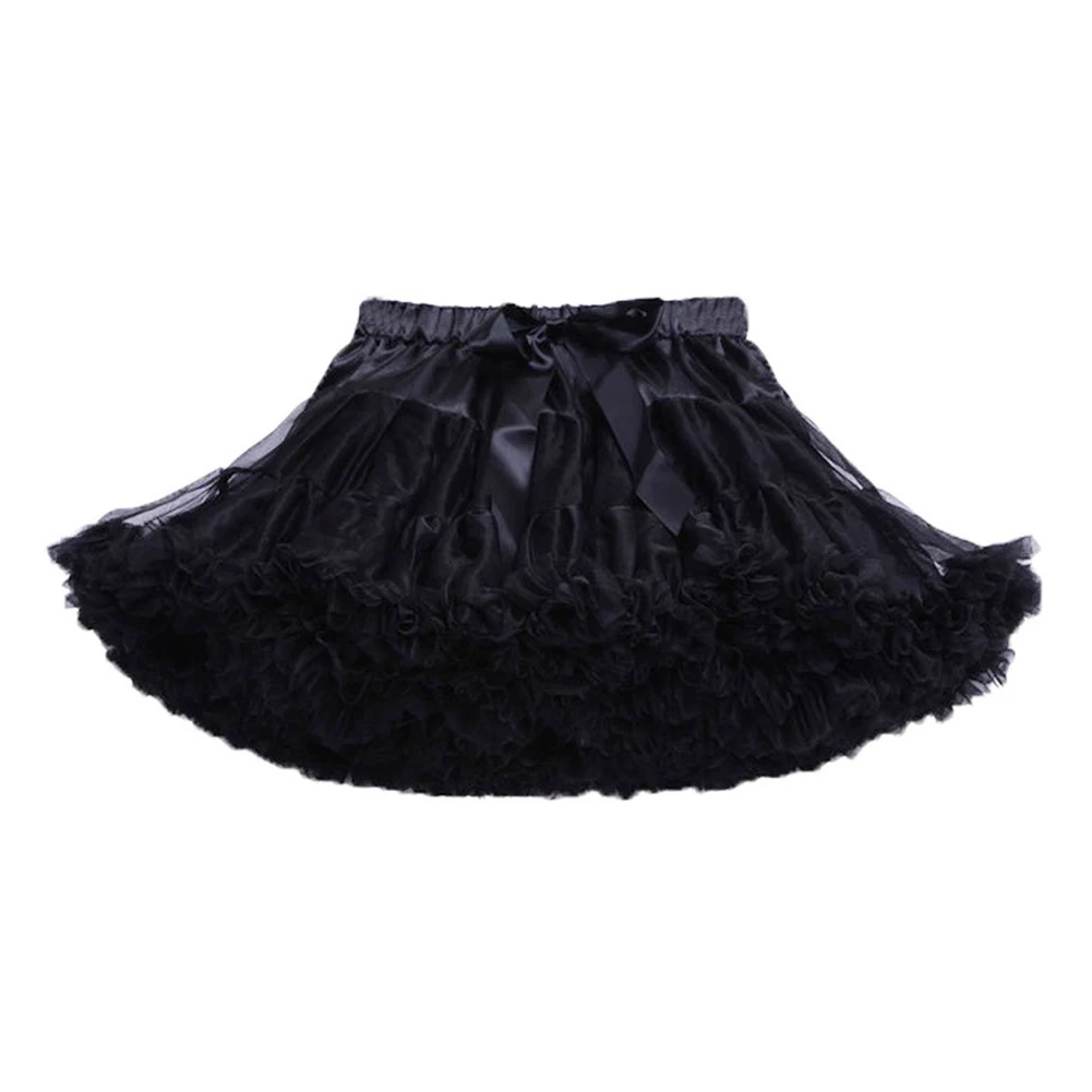 

2017 NEW Baby girls chiffon fluffy tutu Princess party skirts Ballet dance wear black