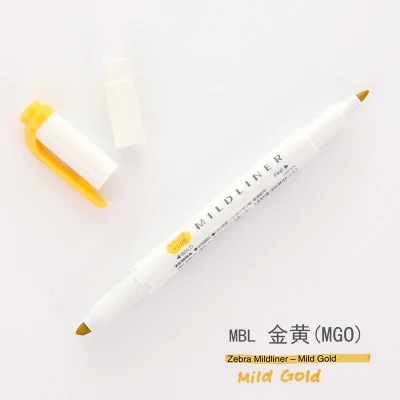 1 шт. японская Зебра Мягкий лайнер ручки для рисования маркер ручка двуглавая флуоресцентная ручка Arte Mark ручка хайлайтер - Цвет: 6