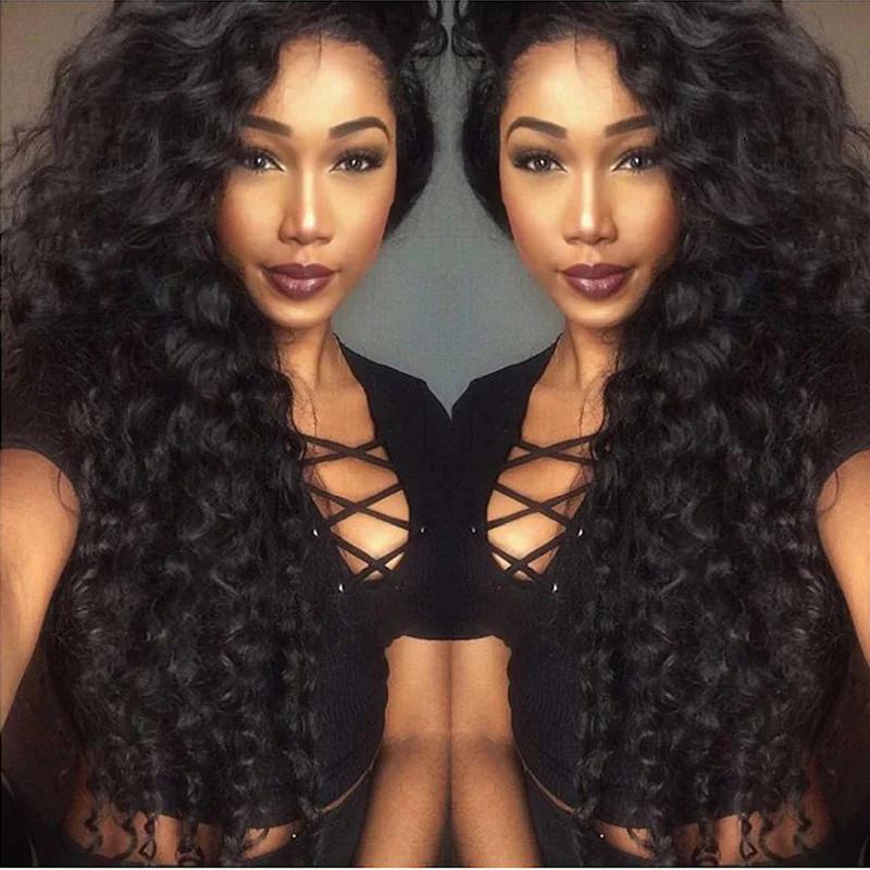 

8A Density 150% Mongolian Curly Human Hair Full Lace Wigs For Black Women Thick Culry Virgin Hair Glueless Front Lace Wigs