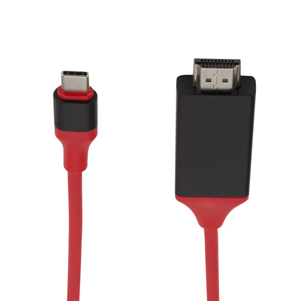 2 м USB 3,1 Тип C на HDMI 4 K* 2 K позолоченная медь кабель адаптер HDTV HDMI адаптер для VGA кабель samsung Galaxy S8 S9 HDMI USB-C