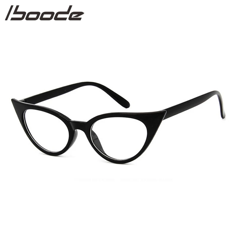 Iboode классические элегантные очки Рама кошачий глаз Для мужчин Для женщин очки Винтаж Дизайн студент очки прозрачные линзы Обычная очки