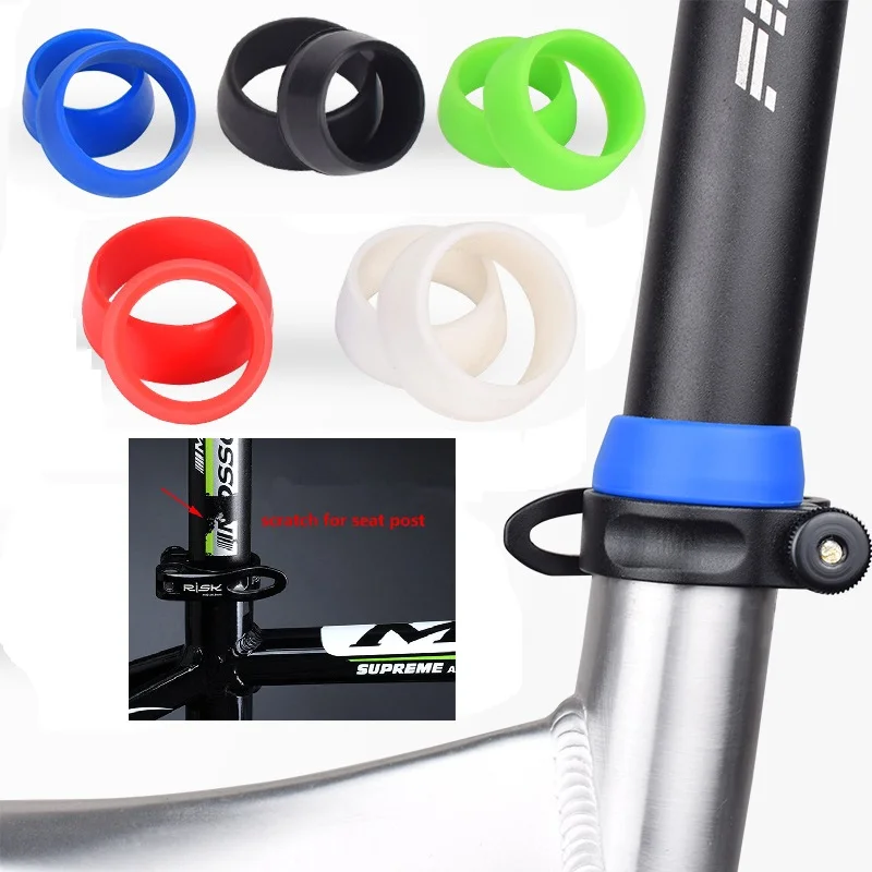 MTB Road Bike Bicycle Seat Post Silicone Rubber Ring Dust Waterproof Cover Z2R1
