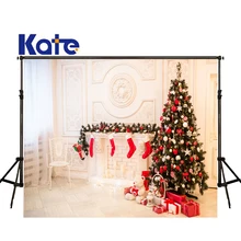 KATE фоновая фотография Рождество украшения для дома Arvore De Natal фон дети стены фото фоны белый занавес фон