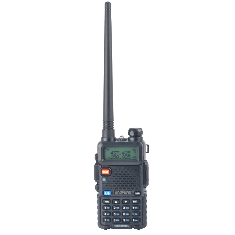 Baofeng Tri-band 136-173,975 МГц/200-259,975 МГц/400-519,975 МГц Baofeng Walkie talkie UV-5RIII двухстороннее fm-радио с громкой связью - Цвет: Black