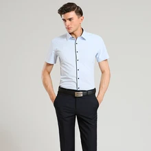 Твил хлопок сплошной цвет бизнес торжественное платье рубашки для мальчиков для мужчин Мода дизайн с длинным рукавом социальных рубашк