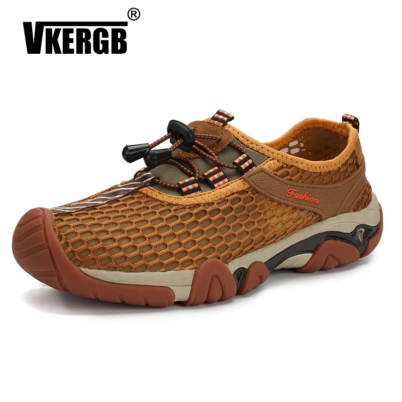 

VKERGB Men Soft Comfort Men Sandals Water Shoes Upstream Shoes Quick Dry Aqua Outdoor Breathable Sandals Hiking Clamping Shoes