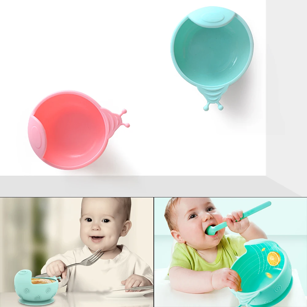 

Hot Brand Toddler Baby Tableware Silicone Sucker Plates Non-Skid Sucker Kids Bowl Baby Feeding Suction Dish For Children