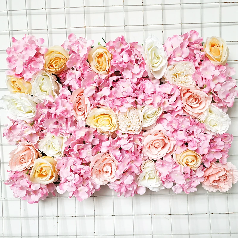60x40 см Искусственный Гортензия розовый цветок пиона панели свадебный фон центральные украшения Место Цветочный декор поддельные цветы