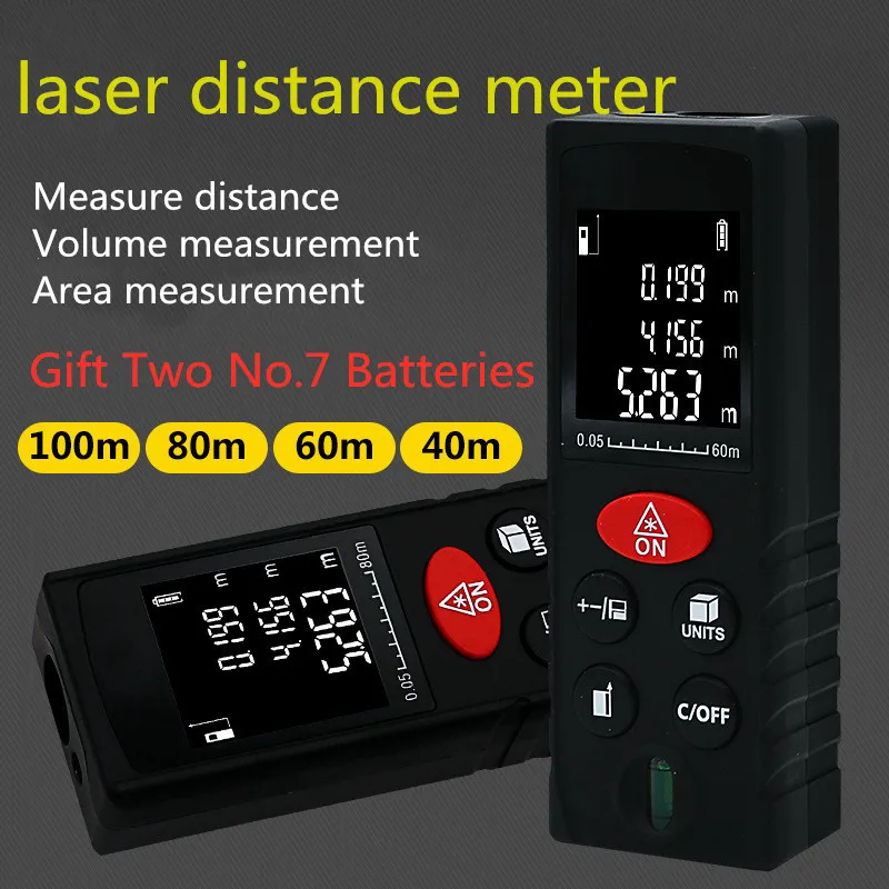 laser distance meter 40M 60M 80M 100M rangefinder laser range finder tape distance measurer range finder measure ruler device