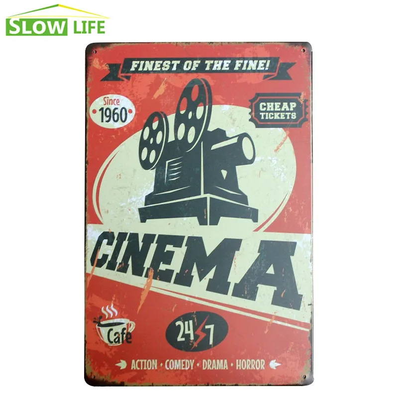 

The Finest Cinema Metal Tin Sign Wall Decor Tin Sign Vintage Home Decor Metal Plaque Retro Metal Plate Vintage Metal Poster
