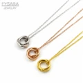 FYSARA, классический бренд, ожерелье с двумя кругами и двойной пряжкой, римская цифра, цветок клевера, ожерелье из нержавеющей стали, Золотая ключица