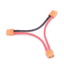 XT60 Stecker 1 Männlich 2 Weiblich Serielle Verbindung Kabel 14AWG 10CM MÄNNLICH ZU WEIBLICH