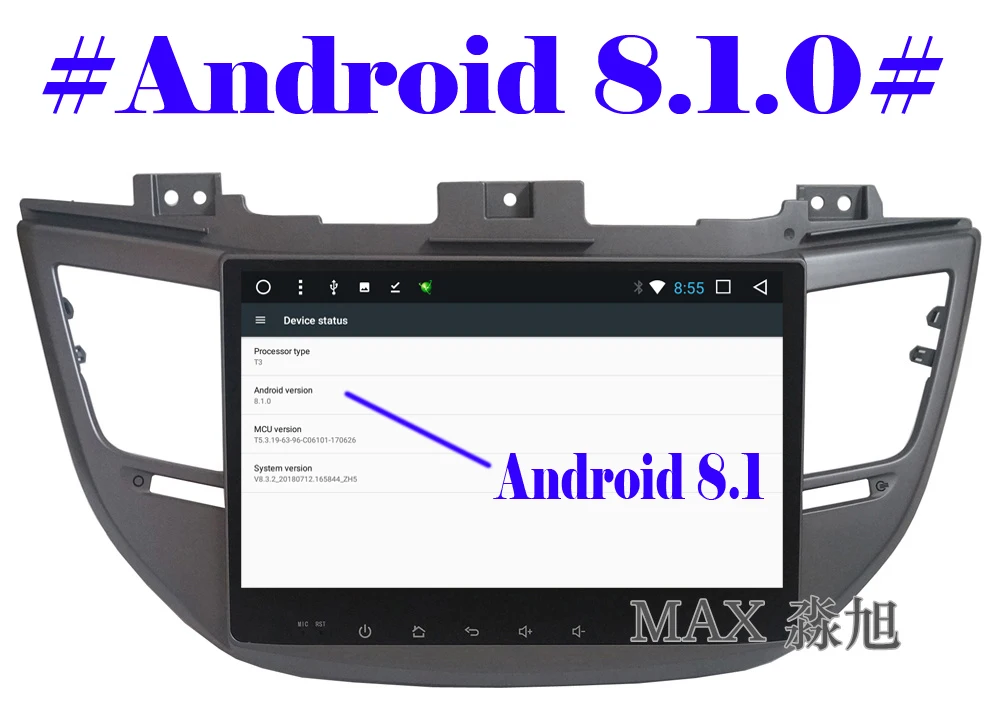 Discount MAX Android 8.1.0 Car DVD Player For Hyundai Tucson 2015 2016 2017 GPS Navigation System Radio WiFi Steering wheel control 1