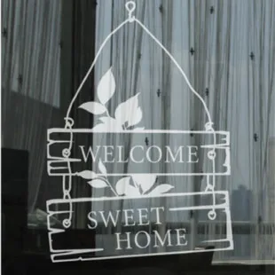 Home Design Wall Sticker Door Welcome Sweet Lettering Mural Art Decal Room Decoration | Дом и сад
