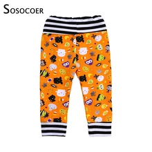 SOSOCOER штаны для маленьких мальчиков Trausers брюки Bebe мультфильм Печатный узор длинные шаровары брюки Детские Хэллоуин одежда брюки