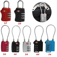 TSA Resettable 3 Digit Combination Lock Travel Luggage Suitcase Code Padlock Metal