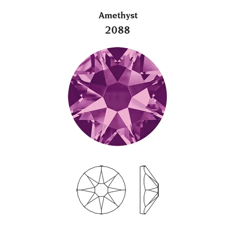 YANRUO 2088 Горячая фиксация хрустальные стразы стекло Горячая фиксация Стразы камень кристаллы AB железо на одежду - Цвет: Amethyst