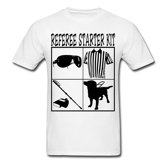 men brand printed 100 cotton tshirt blind referee starter kit men s