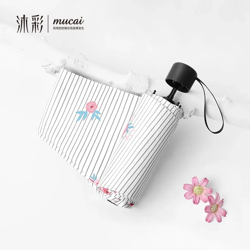 

Mini Flower 3/5 Folding Umbrellas, Sunny and Rainy Umbrellas, Sun Protection, Anti UV, Sun Umbrella Women Kids Children