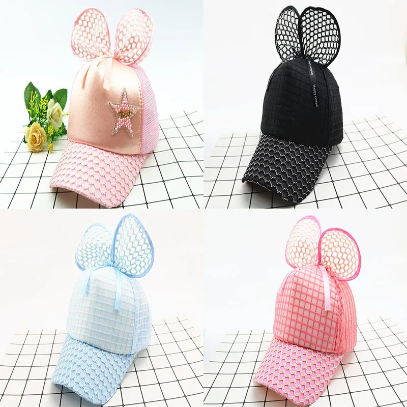 

Summer Cute Style Bow Net Cap Outdoor Shade Baseball Cap Cute Baby Baseball Hat For Kid Girls Good Quality Comfortable Child Cap